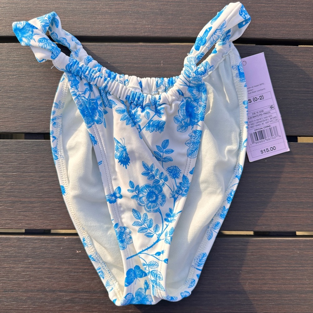 Wild Fable Blue Floral Bikini Bottom